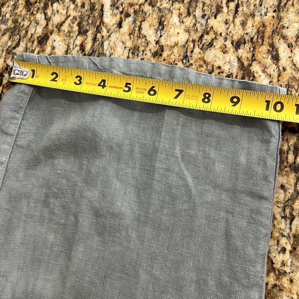 Sea Glass Lane Gray Linen Wide Leg Easy Long Pants Size M - Picture 9 of 12